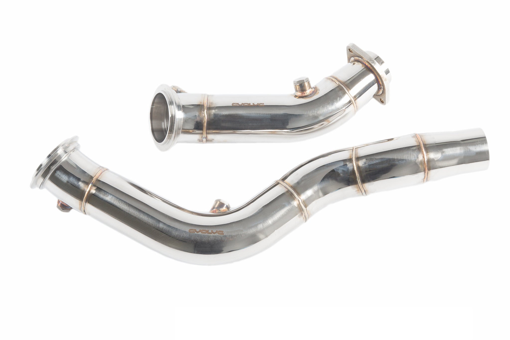 Evolve Catless Turbo Downpipes - BMW 2 Series F87 M2 Competition | 3 Series F80 M3 | 4 Series F82 | F83 M4 S55 - Evolve Automotive